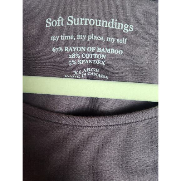 Soft Surroundings Cristobal Tunic sz XL bamboo kangaroo pocket purple cozy soft - Picture 5 of 10